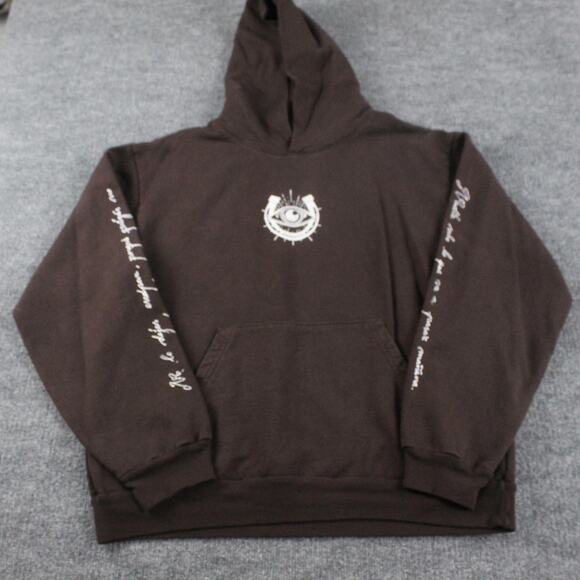 Bad Bunny Hoodie Large Most Wanted Tour 2024 Brown Made USA Pullover Concert - Picture 4 of 8